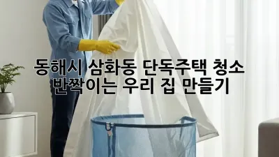 🏡 동해시 삼화동 단독주택 청소, ✨ 반짝이는 우리 집 만들기!