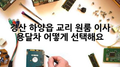 경산 하양읍 교리 원룸 이사, 용달차 어떻게 선택해요?